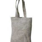 bolsa plana de yute con asa