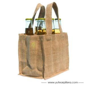 bolsas de yute con divisiones para botellas