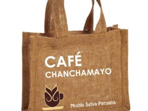 bolsas de yute con fuelle para café mishki