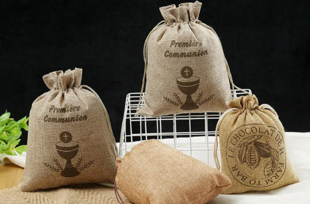 Bolsas de yute para regalo personalizadas