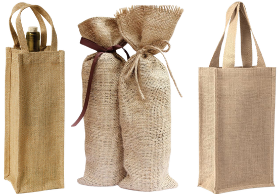 Bolsas de yute para botellas resistentes y ecológicas