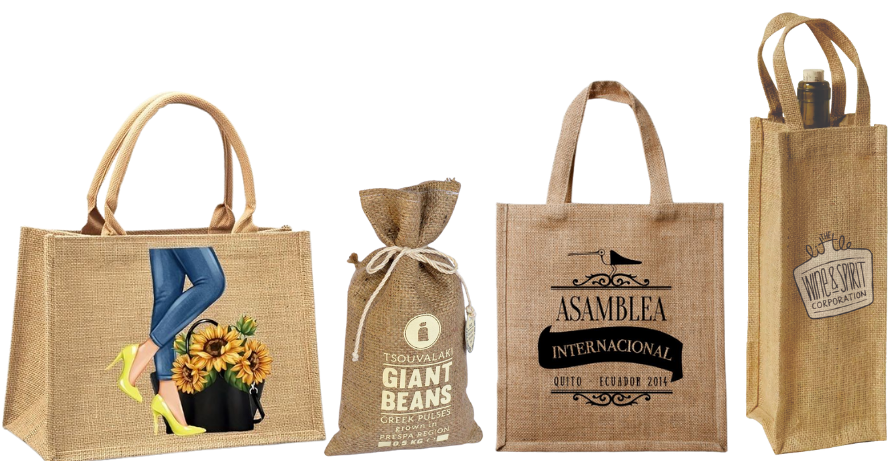bolsas de yute personalizadas con logo fabricadas en Gamarra