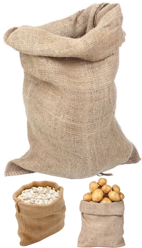 Costales de yute para cacao, café, arroz y productos agrícolas