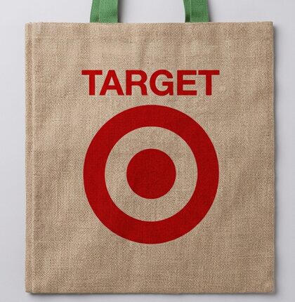 Bolsas de yute planas personalizadas con logo