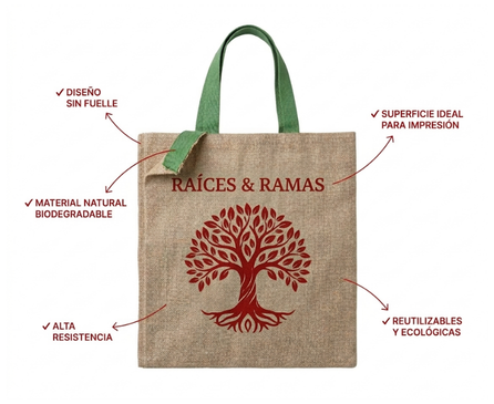 Características de las bolsas de yute planas