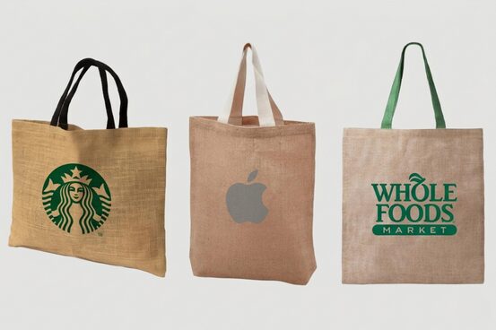 bolsas de yute planas personalizadas